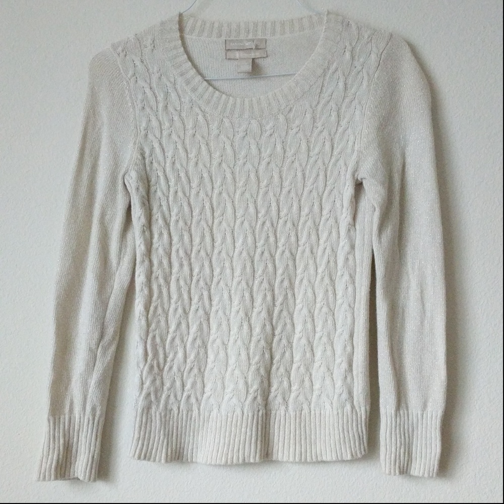 Banana Republic Knit Metallic Wool Blend Sweater